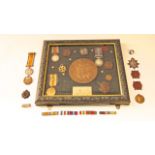 A collection of WW1 medals, various recipients to include a 1914 War medal and Victory medal named