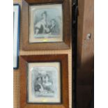 A set of four 19th century black and white lithographs of arch topped form all showing elegant