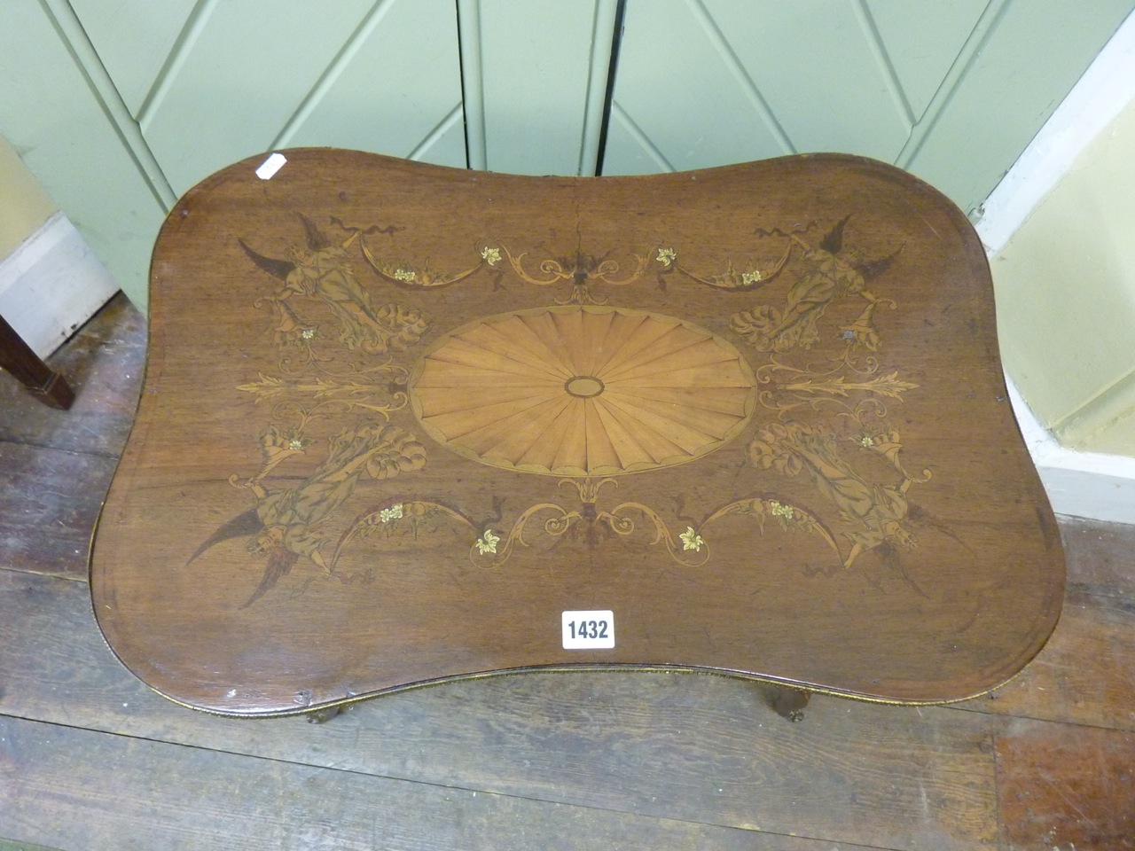 A 19th century mahogany occasional table the rectangular top of waisted form with extensive - Image 2 of 3