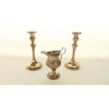 A George III silver creamer, possibly Richard Mills, London, 1783, of baluster form, on a