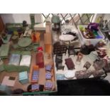 A large collection of 20th century dolls house model furniture, many examples, highly detailed and