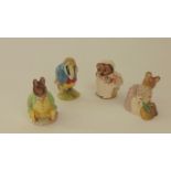 A collection of Beswick Beatrix Potter figures including Samuel Whiskers, Mrs Tiggywinkle, Tommy