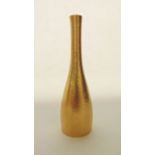 A silver gilt posy vase, House of Lawrian, London, 1974, the tapering body with textured bark