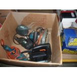 One lot of Black & Decker electric power tools to include an SR600 75mm 500 watt planer, used but in