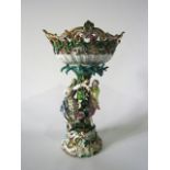 A good quality and substantial 19th century continental table centre piece, probably Meissen, in the