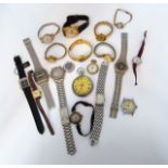 A miscellaneous collection of eleven various wristwatches, including an Ingersoll Chronograph,