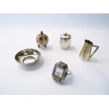 A collection of Edwardian silver miniatures, Cornelius Desormeaux Saunders & James Francis Hollings,