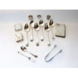 A miscellaneous collection of six Old English pattern tablespoons, various makers, London &