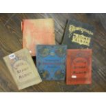 Four late 19th, early 20th century Lincoln Stamp Albums and a Rowland Hill Postage Stamp Album all