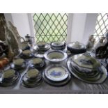 A quantity of Royal Doulton blue and white printed Norfolk pattern dinner and tea wares, pattern