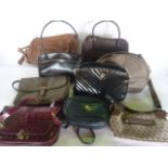 A collection of 20th century ladies handbags to include examples marked Graffity, Paris, Carven, etc