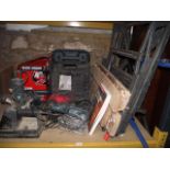 A selection of Black and Decker workshop power tools to include: a KW780 router, two KA175