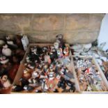 An extensive collection of ceramic, glass and other models of puffins of various size and style