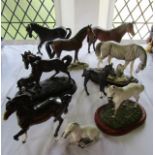 A collection of Beswick models of horses, including a matt glazed Quarter Horse, a matt glazed