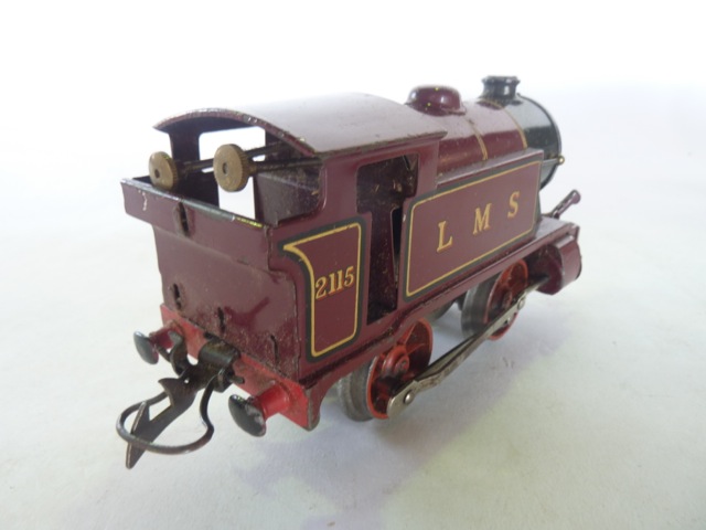 A 20th century Hornby 0 gauge LMS tank engine numbered 2115, 16 cm long approx - Image 3 of 3