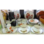 A collection of Midwinter Stonehenge Autumn pattern dinner and tea wares, comprising: a circular