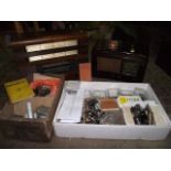 A vintage cossor Melody Maker Bakelite cased mains radio, a further vintage Regentone radio with