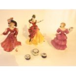 Three Royal Doulton figures, Jennifer HN3447, Belle HN3703 and Patricia HN3365 (all figures of the