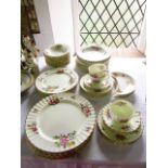 A quantity of Royal Worcester Roanoke pattern dinner and tea wares comprising seven dinner plates,