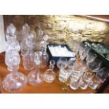 An extensive collection of drinking glasses to include boxed Thomas Webb wines, Edinburgh Crystal