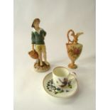 A Royal Worcester figure from the Hadley Collection - French Fisher boy, 21 cm tall approx