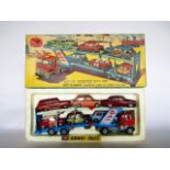 A Corgi Gift Set .41-car transporter with automatic coupling Ford H series tilt cab loaded with Ford