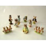 A collection of eight Beswick Beatrix Potter figures including Pigling Bland, The Tailor of