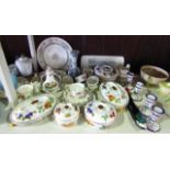 A collection of ceramics including Royal Worcester Evesham pattern oven-to-table wares, a set of