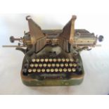 The Oliver typewriter, model 10, in a green colourway, 1915 - 1922