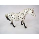 A Beswick Appaloosa spotted walking pony number 1516 with circular printed mark to base