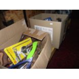 A Draper precision mitre saw, used but in original cardboard packaging, further clamps, box of