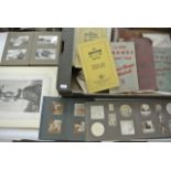 A collection of vintage family photograph albums and ephemera together with a number of vehicle