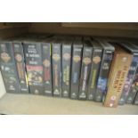 A large quantity (in excess of 60) BBC video cassettes of the Dr Who series together with a