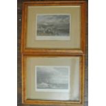 A pair of 19th century coloured engravings of marine scenes comprising Folkestone after JMW Turner