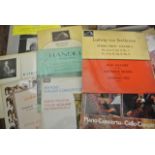 A collection of classical LPs including Handel, Beethoven, Weber together with a collection of 78