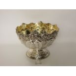 An Edwardian silver rose bowl, David Crichton, Edinburgh, 1902, the ovoid body chased with