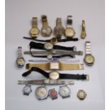 A miscellaneous collection of twenty wristwatches, various brands and designs, some lacking