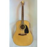 A good quality timber acoustic guitar by Fender, labelled to interior Fender CD60 NAT