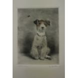 Two unframed etchings after Kurt Meyer Eberhardt, one showing a group of eight dogs including French