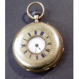 LADY'S 18CT HALF-HUNTING POCKET WATCH BY JOSEPH EGLESE & SON, 28 BISHOPSGATE ST. WITHIN LONDON No.