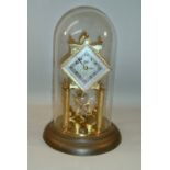SKELETON CLOCK BY SCHATZ WITH GLASS DOME (H: 31 cm)