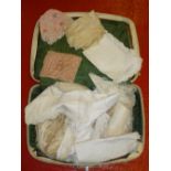 QUANTITY OF LACE AND OTHER MATS AND CLOTHES, VARIOUS