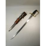 SWORD AND BAYONET (L: 63 cm AND 35.5 cm RESPECTIVELY) [2]