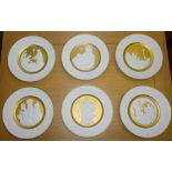 6 FRANKLIN BISQUE PORCELAIN CHRISTMAS PLATES 1976-1981 INC. AND 2 COALPORT CHRISTMAS PLATES 1976 &