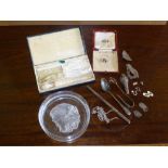 GENTLEMAN'S DRESSING SET COMPRISING AN IVORY BRUSH, BUTTON POLISHER AND 3 OTHER ITEMS BY BY J.H.