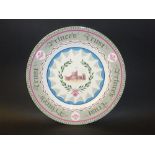 ROYAL WORCESTER PLATE COMMEMORATING A DINNER AT WINDSOR CASTLE ON 28th JANUARY 2004 FOR THE PRINCE'S