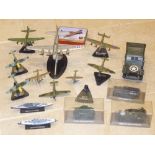 DIE-CAST MODEL OF THE B-17G FLYING FORTRESS, 1:96 SCALE MODEL BY FRANKLIN MINT TOGETHER WITH OTHER