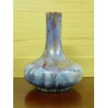 HOWSONS STUDIO POTTERY VASE DATED 1912, REF. No. 1070 ON BASE, PEARLISED-LUSTRE FINISH OVER RUBY RED