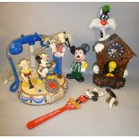 WALT DISNEY CHARACTER TELEPHONES, MICKEY MOUSE AND MICKEY'S BAND TOGETHER WITH A SWEETIE & SYLVESTER