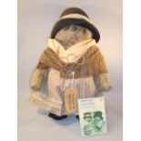 PADDINGTON'S AUNT LUCY BY GABRIELLE DESIGNS, ORIGINAL LABEL, TWO COINS KEPT IN THE POCKET OF HER